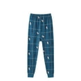 thumbnail image 1 of Odeerbi Kids Boys Girls Pajama Pants Cotton Thermal Bottoms Children's Cartoon Print Warm Pants Loose Fitting Home Sleeping Pants Leggings Blue, 1 of 3