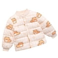 thumbnail image 1 of Odeerbi Kids Boys Girls Puffer Jacket Winter Coats Padded Coat Fashion Children Casual Heavy Coat Long Sleeve Turndown Neck Cotton Clothing Down Jacket Orange, 1 of 1