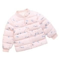 thumbnail image 1 of Odeerbi Kids Boys Girls Puffer Jacket Winter Coats Padded Coat Fashion Children Casual Heavy Coat Long Sleeve Turndown Neck Cotton Clothing Down Jacket Pink-2, 1 of 2