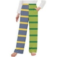 thumbnail image 1 of Odeerbi Boys Girls Striped Pajama Pants Color Block Elastic Waist Bottoms, 1 of 4