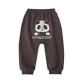 thumbnail image 1 of Odeerbi Kids Boys Girls Sweatpants Cotton Jogger Pants Cartoon Printed Drop Crotch Pants Child's Baby Printed Long Workout Pants Athletic Pants Cute Pants Coffee, 1 of 3