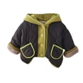 thumbnail image 1 of Odeerbi Kids Boys Girls Winter Coat Fleece Lined Quilted Puffer Jacket Thermal Padded Coats Children's Cotton Hooded Jacket Warmth Thick Outerwear Kids Clothes Black, 1 of 4