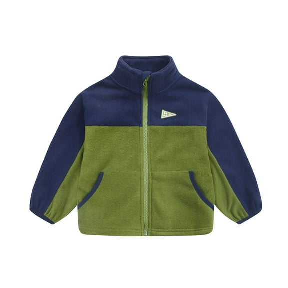 Odeerbi Kids Boys Girls Winter Coat Plaid Shacket Jacket Fleece Warm Outerwear Overcoat Long Sleeve Hooded Plaid Shirt Jacket Blue