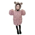 thumbnail image 1 of Odeerbi Kids Boys Girls Winter Padded Coat Waterproof Fleece Lined Thick Down Coats Puffy Cotton Jackets With Hood Pink 10-11 Years, 1 of 1