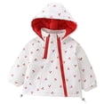 thumbnail image 1 of Odeerbi Kids Boys Girls Winter Thermal Jacket Hooded Coat Quilted Padded Outerwear Baby Kids Cute Down Jacket with Ear Hoodie Spring Fall Clothes Infant Clothing Coat Red, 1 of 3