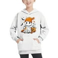thumbnail image 1 of Odeerbi Kids Boys Halloween Hoodies Fall Winter Pullover Hooded Sweatshirts 4-14 Years Children's Halloween Printed Hoodie Long Sleeve Top Sweatshirt Kids Clothes White, 1 of 5