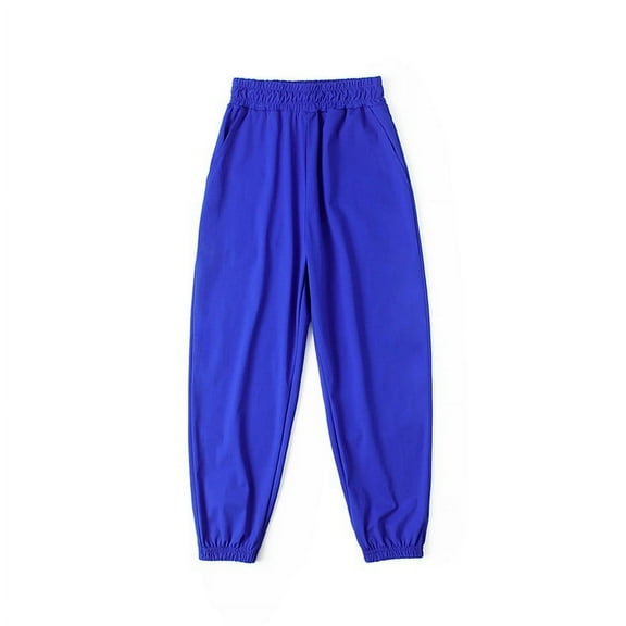 Odeerbi Kids Boys Sweatpants Solid Color Jogger Pants Children's Workout Pants Quick Drying Long Athletic Pants Thin Sports Pants Long Pants Blue