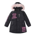 thumbnail image 1 of Odeerbi Kids Coats Toddler Girls Winter Padded Coats Heavy Coat Thickened Jacket Children Letter Cute Hooded Zipper Jacket Clothes Red, 1 of 5