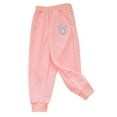 thumbnail image 1 of Odeerbi Kids Girls Cotton Jogger Pants Workout Pants Children's Sports Sweatpants Fashion Casual Athletic Pants Kids Clothes Pink, 1 of 4