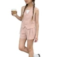 thumbnail image 1 of Odeerbi Kids Girls Formal Suit Set Single-Breasted Waistcoat with Suit Shorts, 1 of 5