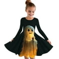 thumbnail image 1 of Odeerbi Kids Girls Halloween Dresses Role Play Stage Performance Dress Outfits Long Sleeve Stretchy Dress A Line Twirly Skater School Recital Dress Orange, 1 of 4