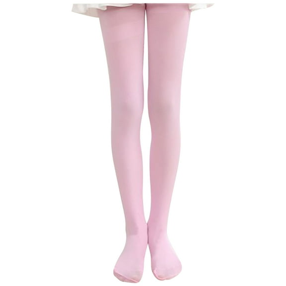 Odeerbi Kids Girls Leggings Cotton Pantyhose Ballet Tights Kids Baby Thin Dance Socks Solid Color Cute Performance Socks