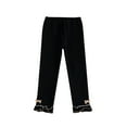 thumbnail image 1 of Odeerbi Kids Girls Leggings Cotton Stretchy Tights Pants Kids Kids Comfortable Leggings Great Softness Breathable Pants Kids Clothes Black, 1 of 7