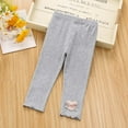 thumbnail image 1 of Odeerbi Kids Girls Leggings Cotton Tights Pants New Style Spring Wear Leggings Childrens Pants Baby Clothing Elastic Pants Gray, 1 of 3
