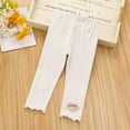 thumbnail image 1 of Odeerbi Kids Girls Leggings Cotton Tights Pants New Style Spring Wear Leggings Childrens Pants Baby Clothing Elastic Pants White, 1 of 3