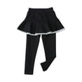 thumbnail image 1 of Odeerbi Kids Girls Leggings with Skirt Tutu Pants Cotton Stretchy Tights Pants Kids Kids Comfortable Leggings Great Softness Breathable Pants Skirt Kids Clothes Black, 1 of 5