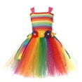 thumbnail image 1 of Odeerbi Kids Girls Rainbow Tulle Dress 2-12 Years Princess Cotton Dress Child Sequin Mesh Dress Dance Performance Dress Multicolor, 1 of 6