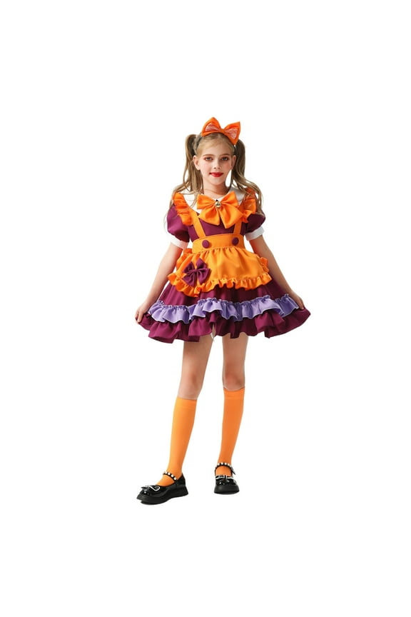 Kids Girls Renaissance Medieval Dress Party Retro Princess Dress Court Style Stage Performance Clothes Dress Up Clothes New Pattern Velvet Cotton Dress Yellow