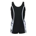 thumbnail image 1 of Odeerbi Kids Girls Sleeveless Rash Guard UV Protection One Piece Swimsuits Quick Dry Surfing Bathing Suit Summer Fashion Color Block Cute Bikini Set Black, 1 of 9