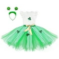 thumbnail image 1 of Odeerbi Kids Girls St. Patrick's Day Tutu Dress Girl's Sequin Green Dress Carnival Mask Dress Ball Princess Dress, 1 of 5