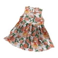 thumbnail image 1 of Odeerbi Kids Girls Summer Cotton Tank Dress Cute Floral Sun Dress Baby Graphic Print Sleeveless A-Line Dress Kids Girls Clothes, 1 of 5