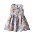 thumbnail image 1 of Odeerbi Kids Girls Summer Cotton Tank Dress Cute Floral Sun Dress Comfortable Sleeveless A-Line Dress Kids Girls Clothes, 1 of 3