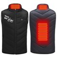 thumbnail image 1 of Odeerbi Kids Heated Vest with 2 Heating Zones Winter Warm Lightweight USB Heated Jacket Rechargeable Heating Windproof Coat Children Plus Size English Print Jacket Black, 1 of 9