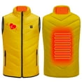 thumbnail image 1 of Odeerbi Kids Heated Vest with 2 Heating Zones Winter Warm Lightweight USB Heated Jacket Rechargeable Heating Windproof Coat Children Plus Size Heart Print Jacket Yellow without Power Bank, 1 of 9