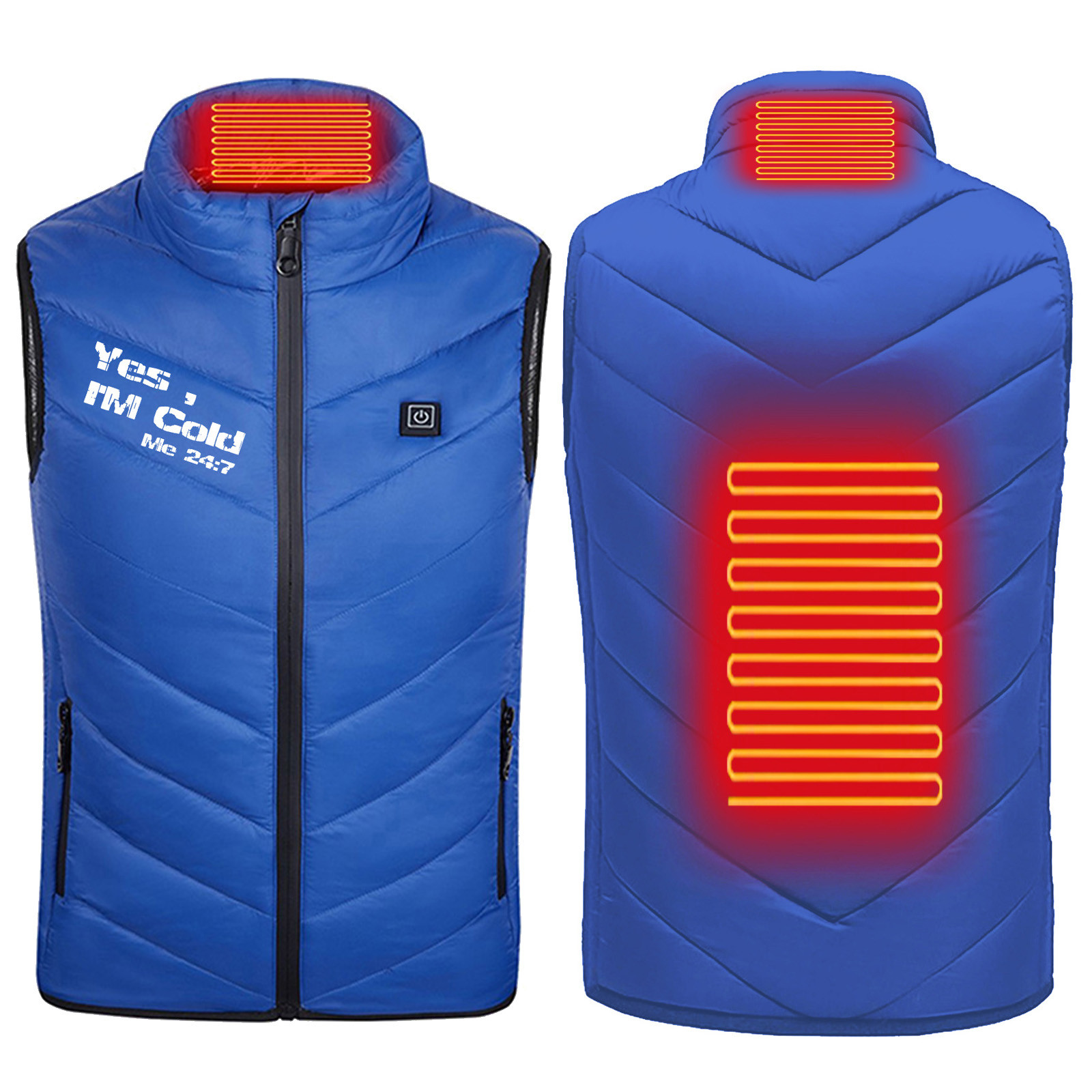 Gilet Chauffant Pour Homme Rechargeable - Batterie 12000mAh, 4 Zones Chaudes, 3 Niveaux - Pour Ski, Camping, Randonnée Hiver