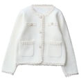 thumbnail image 1 of Odeerbi Kids Knit Cardigan Sweater Girls Long Sleeve Pearl Button Warm Knitwear with Pockets for Fall Winter, 1 of 9