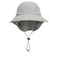 thumbnail image 1 of Odeerbi Kids Large Bucket Hat for Sun Protection Summer Beach Hats Fishermen Hat Toddler Sun Hat Outdoor Baby Breathable Mesh Hat Solid Color Shawl Hat Gray, 1 of 4