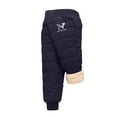 thumbnail image 1 of Odeerbi Kids Pants Autumn Winter Baby Girls Boys Solid Color High Waist Plush Down Cotton Pants Thickened Thermal Cotton Pants Liner Black, 1 of 6