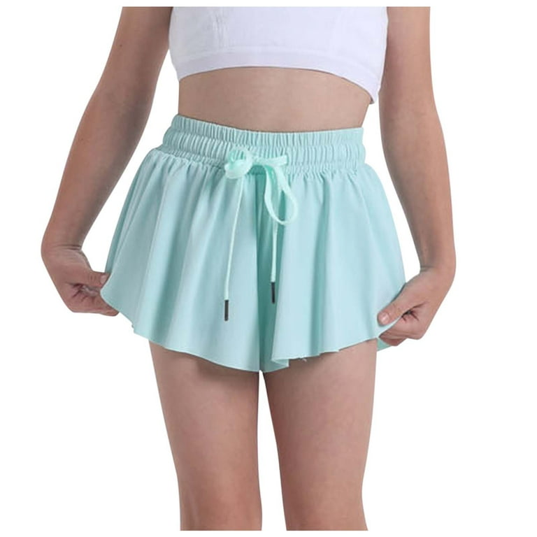 Odeerbi Kids Pants Teen Girls Tennis Skirt Pleated Athletic Skort Summer  Sports Shorts Gym Running Biker Tennis Short Skirt with Pocket Red 