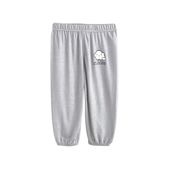 Odeerbi Kids Pants Toddler Boys Dinosaur Pants Cotton Linen Jogger Pants Baby Clothes Summer Casual Print Pants Strap Mosquito Proof Pants Gray - C