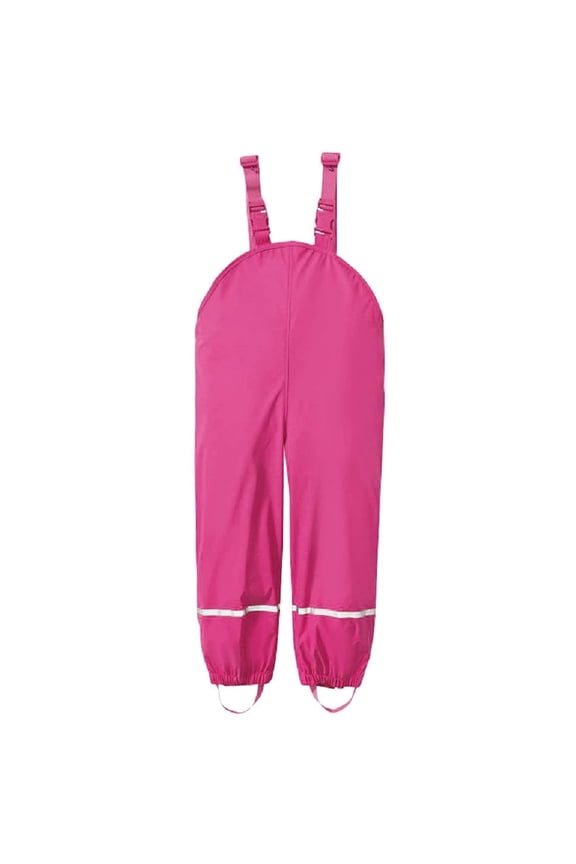 Kids Rain Coat Waterproof Rain Jacket Toddler Boys Girls Rain Dungarees Windproof Jumpsuit Clothes Hot Pink