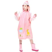 Odeerbi Kids Rain Coats Boy Girl Rain Jacket Waterproof Hooded Ponchos Windbreaker Raincoat Rainwear