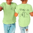 thumbnail image 1 of Odeerbi Kids T-Shirts Toddler Boys Girls Cotton T-Shirt Baby Father's Day Print Solid Color Comfortable Short Sleeve Top Green - B, 1 of 6