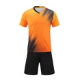 thumbnail image 1 of Odeerbi Kids Teen Boys Soccer Training Uniform Set Gradient Short Sleeve T-Shirt Shorts Quick Dry Football Athletic Sets for 4-13 Years, 1 of 5