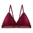 thumbnail image 1 of Odeerbi Lace Bras for Women No Underwire 2024 Fashion Active Bra Tank Wrap Hollow Out Underwear Burgundy, 1 of 5
