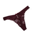 thumbnail image 1 of Odeerbi Lace Thong Underwear for Women 2025 Plus Size Sexy Lingerie Underpants Burgundy, 1 of 4