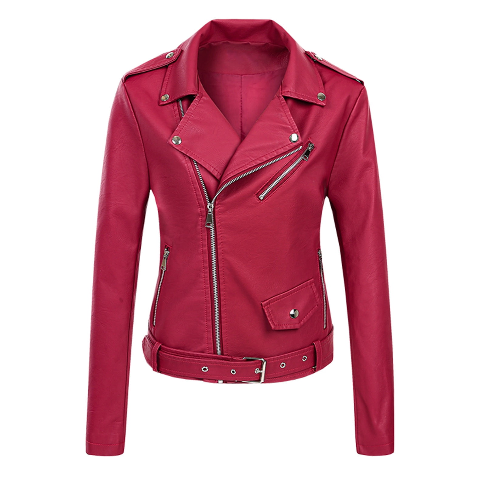 Red Leather Jacket Womens - Buy Leather Jacket Outfit Sale 30% OFF