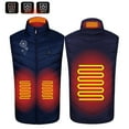 thumbnail image 1 of Odeerbi Lightweight Heated Vest with 4 Heating Zones for Men Women Winter Warm USB Rechargeable Heated Jacket Plus Size Floral Print Heating Windproof Coat Dark Blue without Power Bank, 1 of 7