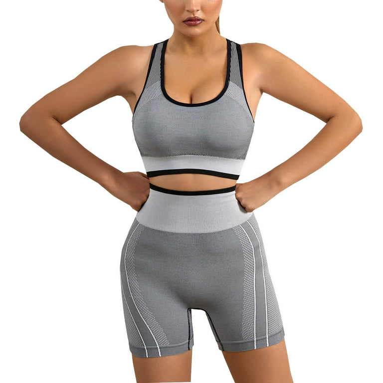 Voncos Womens Sports Bras- Women's Sports Underwear Fitness Yoga  Quick-drying Shockproof Vest Running Sports Bra Black M 