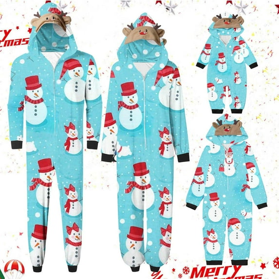 Odeerbi Matching Family Christmas Pajamas Sets Baby Romper Jumpsuits 2025 Fashion Xmas Print Family Jammies European And American Parent-Child Suit Loungewear Sleepwear for Baby