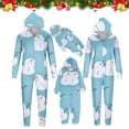 thumbnail image 1 of Odeerbi Matching Family Christmas Pajamas Sets Hooded Onesie Sleepwear Mens Xmas Stripe Print Long Sleeve Plush Jumpsuit Family Parent-Child Wear Loungewear Sleepwear Jammies for Dad, 1 of 7