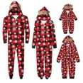 thumbnail image 1 of Odeerbi Matching Family Christmas Pajamas Sets Hooded Sleepwear Parent-Child Xmas Set Printed Home Wear Womens Jumpsuit Loungewear Sleepwear Jammies for Mom, 1 of 7