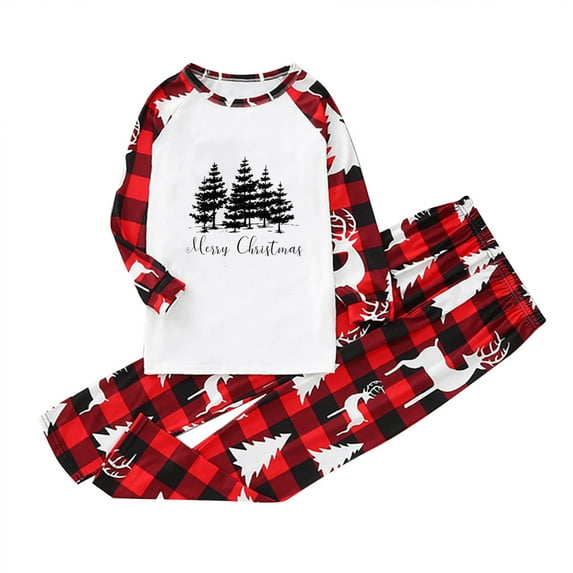 Odeerbi Matching Family Christmas Pajamas Sets Kid Xmas Snowman Print Top Pants Suit Fashion Parent-Child Home Wear Loungewear Sleepwear Jammies for Kids