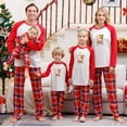 thumbnail image 1 of Odeerbi Matching Family Christmas Pajamas Sets Matching Family Home Wear Sets Xmas Casual Top with Bottom Outfits Loungewear Sleepwear Jammies for Dad, 1 of 7