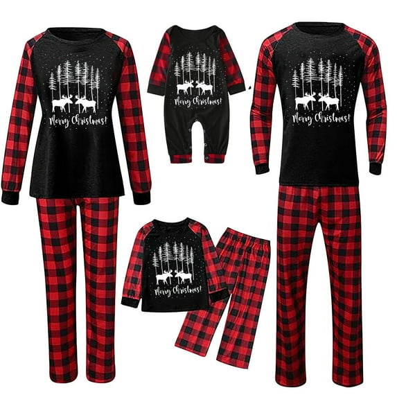 Odeerbi Matching Family Christmas Pajamas Sets Mens 2024 Fashion Xmas Snowman Print Top Pants Suit Family Parent-Child Wear Loungewear Sleepwear Jammies for Dad