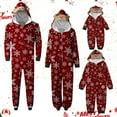 thumbnail image 1 of Odeerbi Matching Family Christmas Pajamas Sets Parent-Child Warm Hooded Jumpsuit Set Xmas Printed Home Wear Loungewear Sleepwear Jammies for Dad, 1 of 5